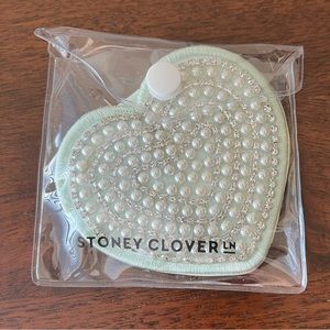 Stoney Clover Lane Pearl Embellished Heart Bag Charm NWT